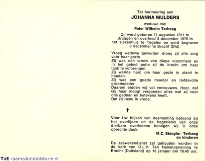 Johanna Mulders Peter Wilhelm Terhaag
