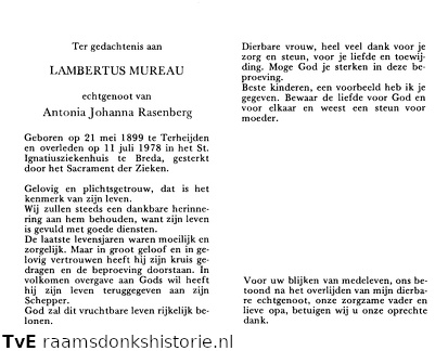 Lambertus Mureau Antonia Johanna Rasenberg