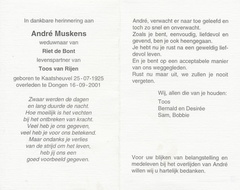 André Muskens (vr)Toos van Rijen Riet de Bont