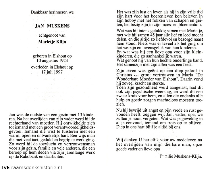 Jan Muskens Marietje Klijn