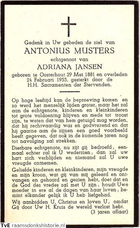 Antonius Musters Adriana Jansen