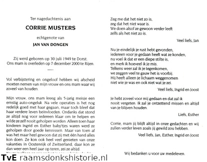 Corrie Musters Jan van Dongen