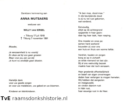 Anna Mutsaers Willy van Iersel