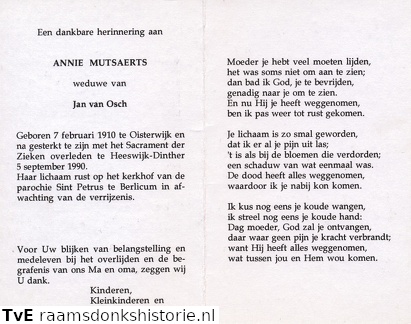 Annie Mutsaerts Jan van Osch