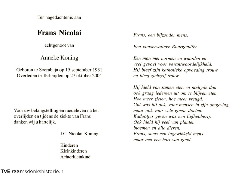 Nicolai Frans- Anneke Koning