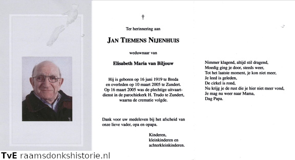 Nijenhuis Jan Tiemens - Elisabeth Maria van Biljouw