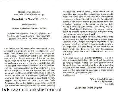 Noordhuizen Hendrikus- Maria Elisabeth Wilhelmina Bollen