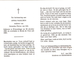 Anna Naalden- Gerardus Petrus van Gils