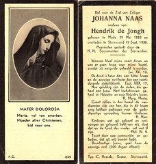 Johanna Naas- Hendrik de Jongh