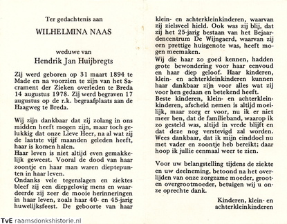 Wilhelmina Naas Hendrik Jan Huijbregts