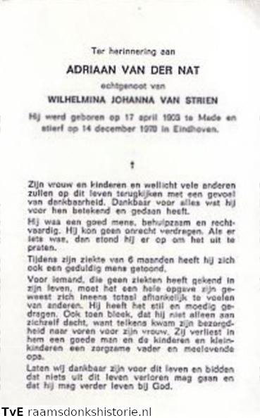 Adriaan van der Nat Wilhelmina Johanna van Strien