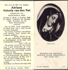 Adriana Antonia van der Nat- Hendrilkus Sins