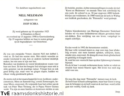 Nell Nelemans- Joop Schra