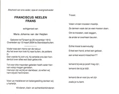 Franciscus Neelen- Maria Johanna van der Heijden