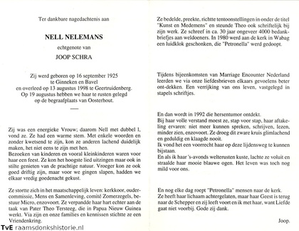 Nell Nelemans Joop Schra
