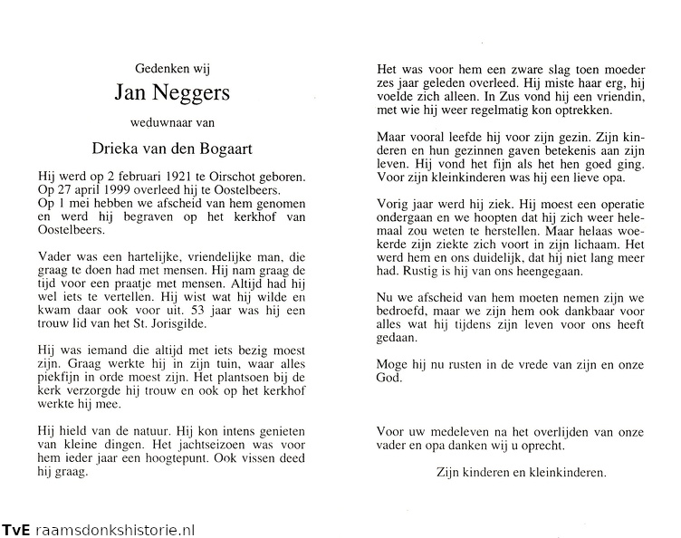 Jan Neggers- Drieka van den Bogaart
