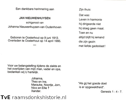 Jan Nieuwenhuysen Johanna van Oudenhoven