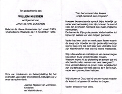 Willem Nijssen- Jaantje van Zomeren