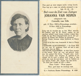 Johanna van Nispen Cornelis van Gils
