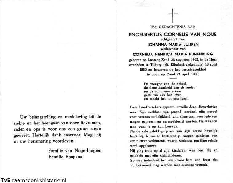 Engelbertus Cornelis van Noije- Johanna Maria Luijpen-Cornelia Henrica Maria Pijnenburg