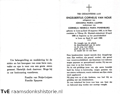 Engelbertus Cornelis van Noije Johanna Maria Luijpen-Cornelia Henrica Maria Pijnenburg