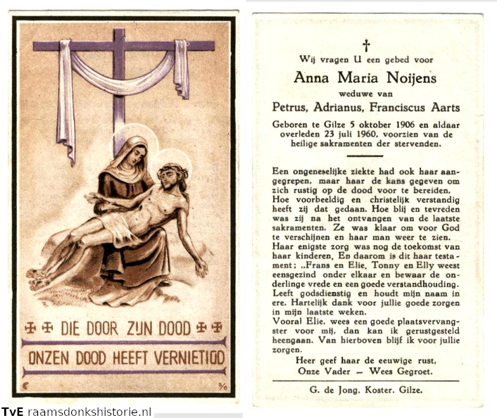 Anna Maria Noijens- Petrus Adrianus Franciscus Aarts