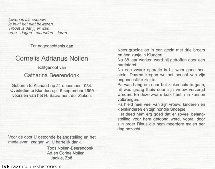 Cornelis Adrianus Nollen- Catharina Beerendonk