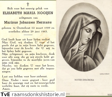 Elisabeth Maria Nooijen- Marinus Johannes Hermans