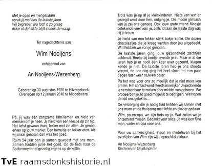 Wim Nooijens- An Wezenberg