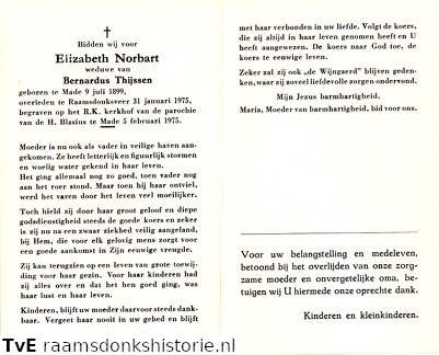 Elizabeth Norbart Bernardus Thijssen