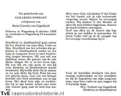 Gerardus Norbart Maria Cornelia van Gageldonk