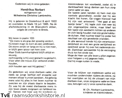 Hendrikus Norbart Wilhelmina Christina Lambrechts