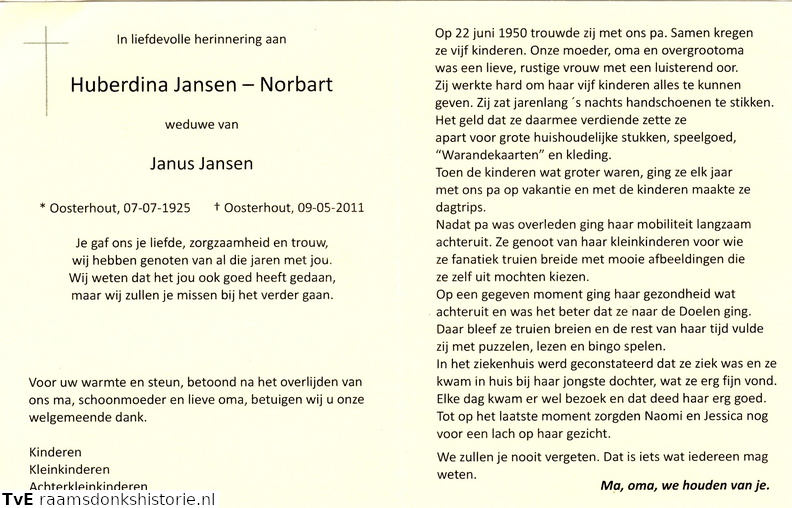 Huberdina Norbart- Janus Jansen