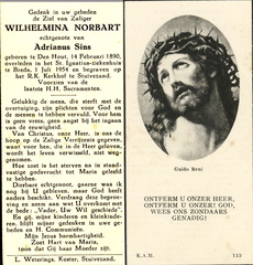 Wilhelmina Norbart- Adrianus Sins