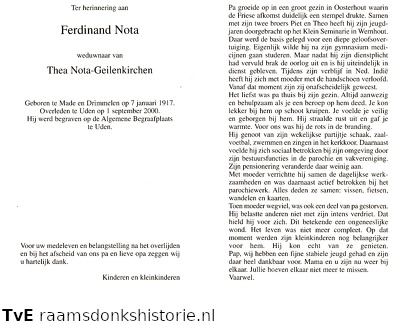 Ferdinand Nota- Thea Geilenkirchen
