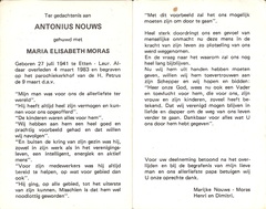 Antonius Nouws- Maria Elisabeth Moras