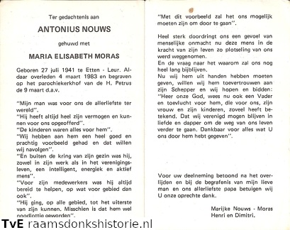 Antonius Nouws Maria Elisabeth Moras