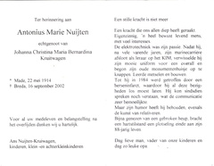 Antonius Marie Nuijten- Johanna Christina Maria Bernardina Kruitwagen