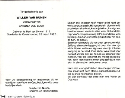 Willem van Nunen Antonia den Boer