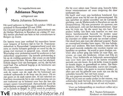 Adrianus Nuyten Maria Johanna Schrauwen