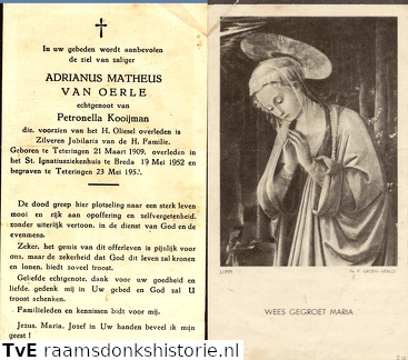 Adrianus Matheus van Oerle- Petronella Kooijman