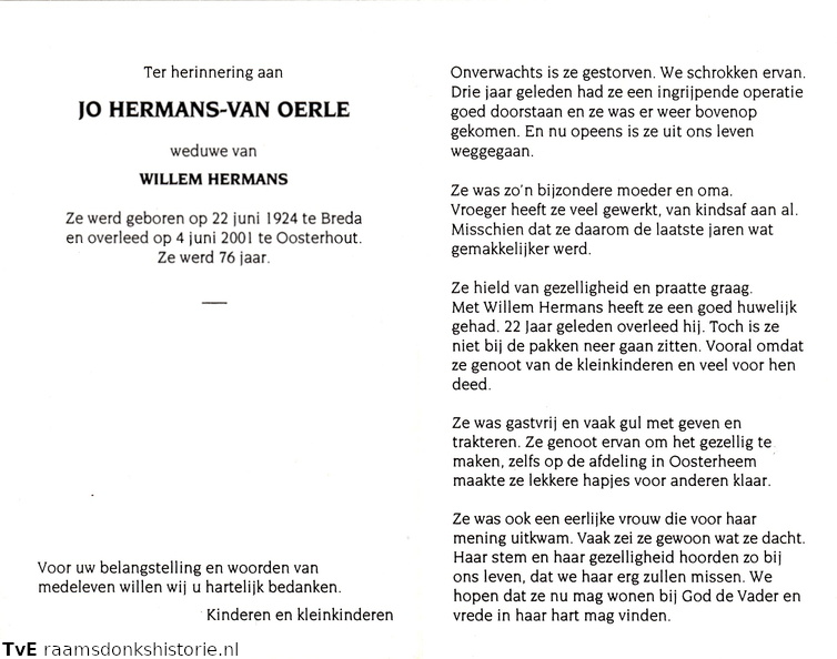 Jo van Oerle Willem Hermans