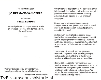 Jo van Oerle Willem Hermans