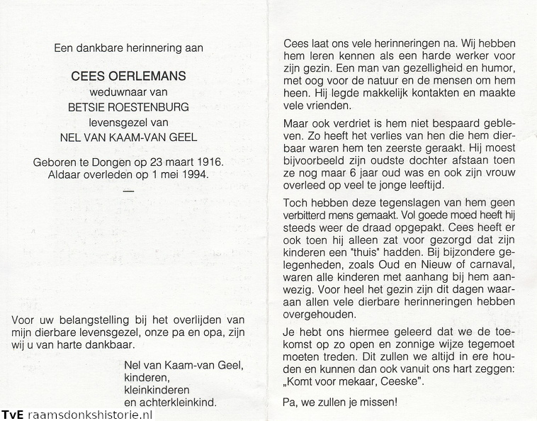 Cees Oerlemans- (vr) Nel van Geel- Betsie Roestenburg