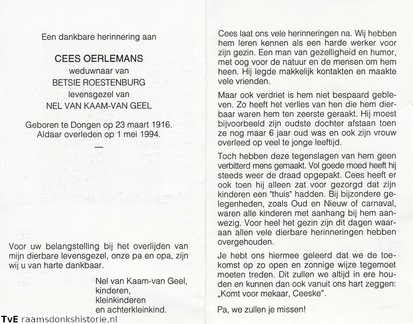 Cees Oerlemans (vr) Nel van Geel Betsie Roestenburg