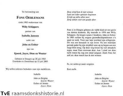 Fons Oerlemans- (vr) Isabella Janssen- Willy Schippers