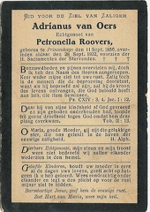 Adrianus van Oers- Petronella Roovers