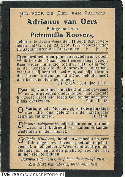 Adrianus van Oers Petronella Roovers
