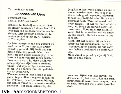 Joannes van Oers- Christiana de Laat