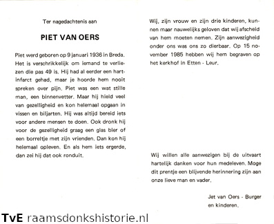 Piet van Oers- Jet Burger